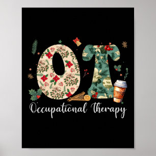 Poster Thérapeute professionnelle Noël Ot Ota Me