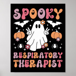 Poster Thérapeute respiratoire éffrayante Halloween Respi