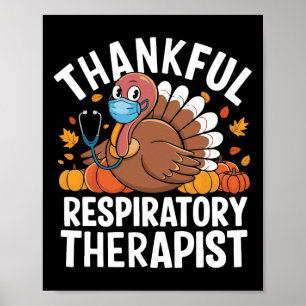 Poster Thérapeute respiratoire reconnaissant d'automne po