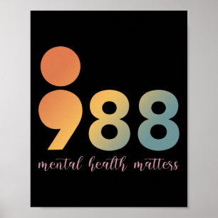 Poster Thérapie en santé mentale 988 Conseiller en semi-o