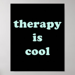 Poster Thérapie est Cool Mention Vert Santé mentale Sensi