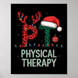 Poster Thérapie physique Noël Thérapeute de papi de Noël