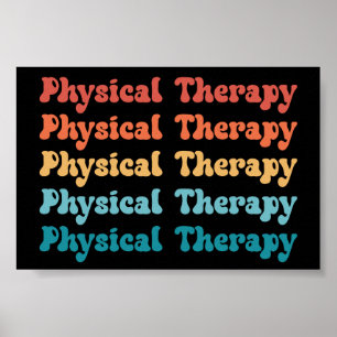 Poster Thérapie physique PT Retro PT étudiant Grad