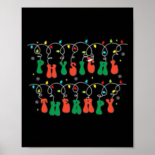 Poster Thérapie physique Pt Santa Chapeau lumières de Noë