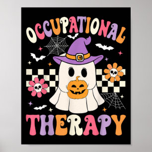 Poster Thérapie Professionnelle Halloween Ot Retro Ghost 