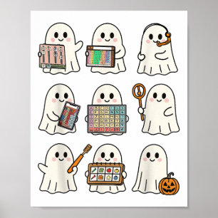 Poster Thérapie vocale Halloween Ghost Voix Langue Pat