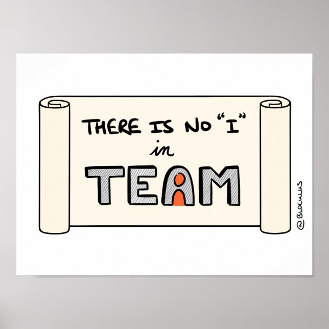 Poster "There is no "I" in TEAM (Vorne)