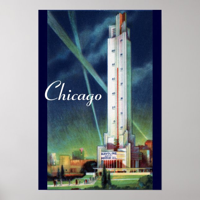 Poster Thermomètre Havoline (Devant)