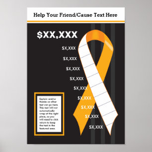 Poster Thermomètre orange de ruban