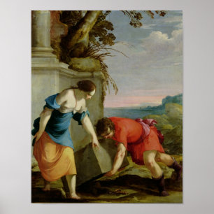 Poster Thésée trouvant l'épée de son père, 1634