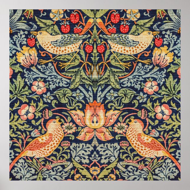 Poster Thief fraise William Morris (Devant)