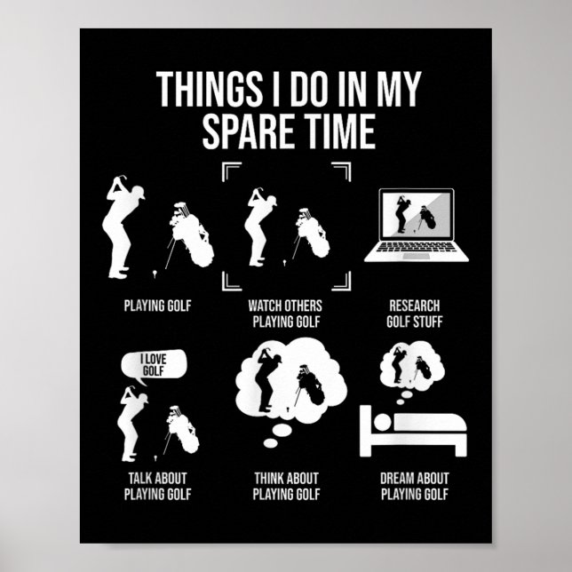 Poster Things I Do In My Spare Time, Golf Player  (Devant)