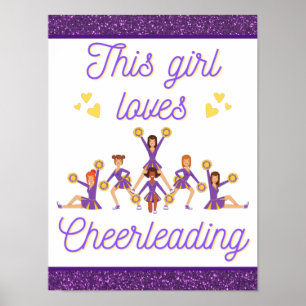 Poster This Girl Loves Cheerleading