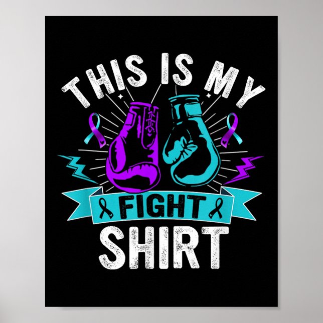 Poster This Is My Figh Suicide Prevention Fighter Strong  (Devant)