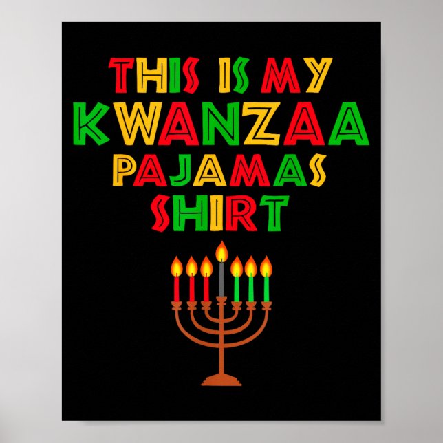 Poster This Is My Kwanzaa Pajamas Seven Principles Candle (Devant)
