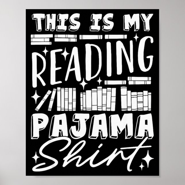 Poster This Is My Reading Pajama Bedtime Reading Funny  (Devant)