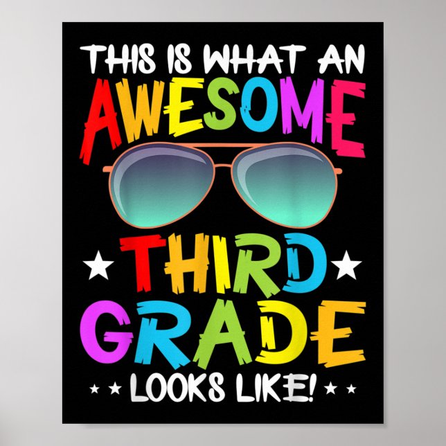 Poster This Is What An Awesome Cute Third Grade Looks Lik (Devant)