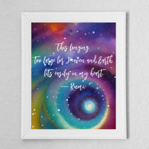 Poster This Longing Rumi Quote Celestial  