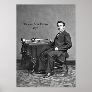 Poster Thomas Alva Edison, 1878
