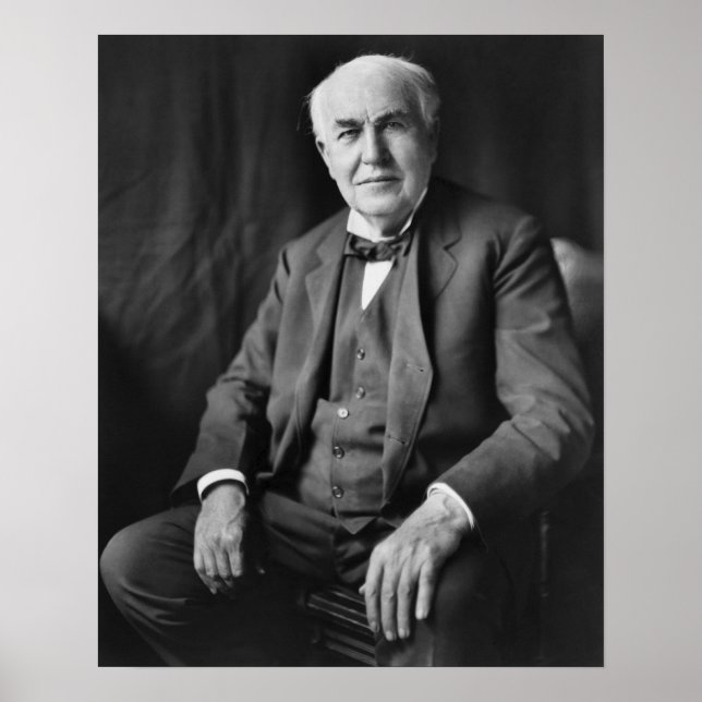 Poster Thomas Alva Edison Portrait (Devant)
