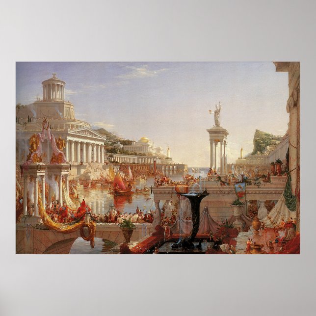 Poster Thomas Cole Le cours de la consommation Empire (Devant)