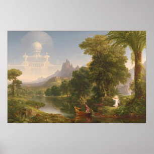 Poster Thomas Cole Voyage de vie Jeunesse 1840