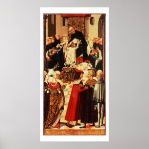 Poster Thomas d'Aquin étant reçu dans l'O dominicain