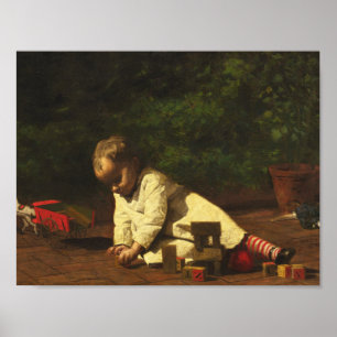 Poster Thomas Eakins - Bébé en jeu