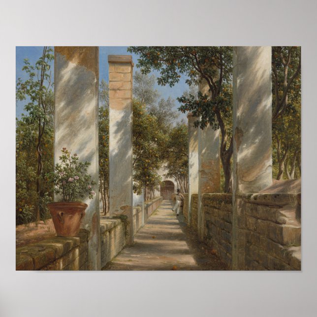 Poster Thomas Fearnley - Pergola avec oranges (Devant)