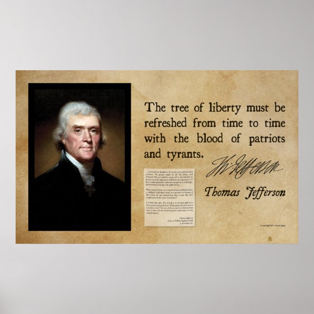 Poster Thomas Jefferson - Arbre de la Liberté (Devant)