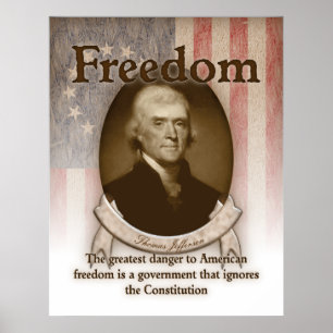 Poster Thomas Jefferson - Liberté