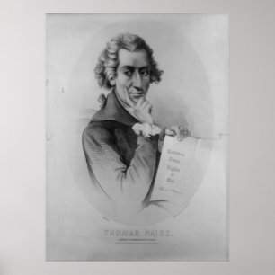 Poster THOMAS PAINE Lithographie par Peter Kramer