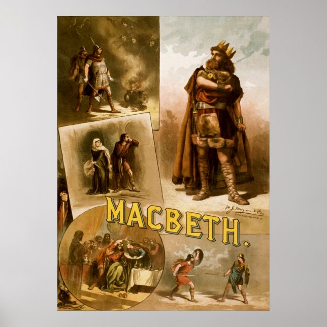 Poster Thomas W. Keene dans MacBeth de William Shakespear (Devant)