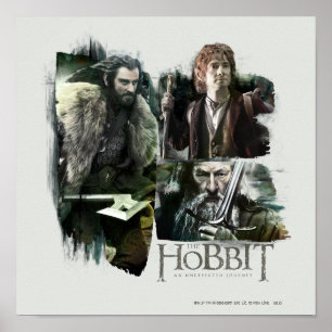 Poster THORIN OAKENSHIELD™, BILBO BAGGINS™ & Gandalf 