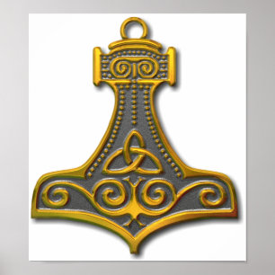 Poster Thor's Hammer-gold