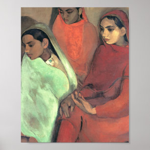 Poster Three Girls By Amrita Sher Gil