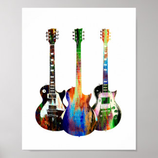 Poster Three Guitars