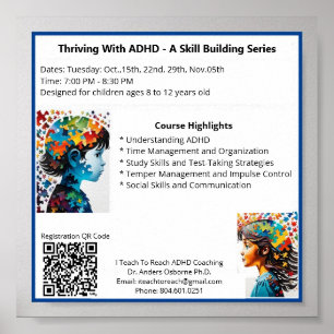 POSTER "THRIVER With ADHD"