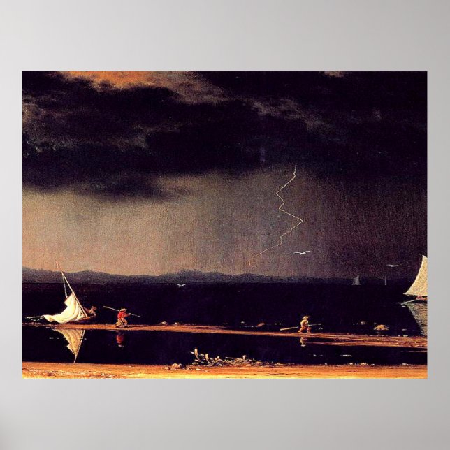 Poster Thunderstorm sur la baie de Narragansett, célèbre  (Devant)