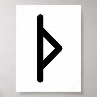 Poster THURISAZ Rune nordique (Épine, Géant) | Futhark an
