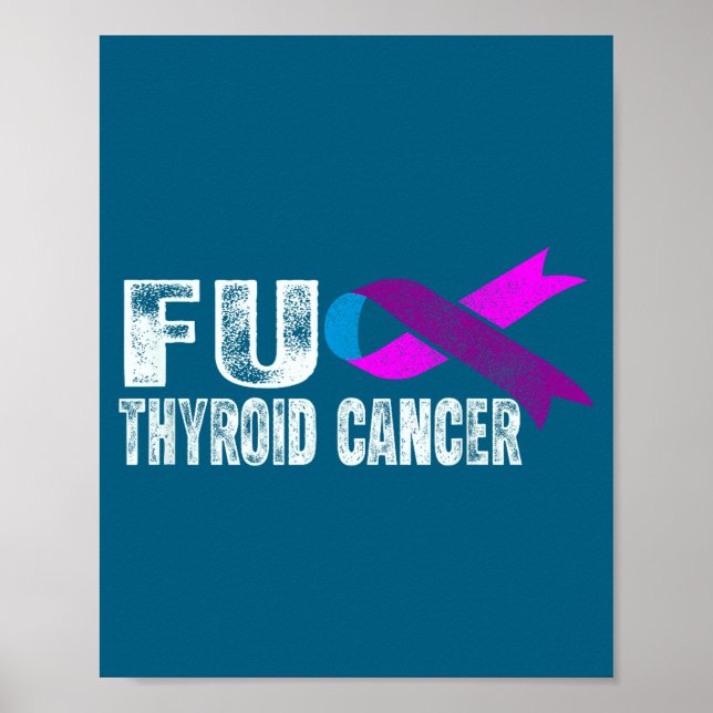 Poster Thyroid Cancer Awareness Retro Thyroid Cancer Surv (Devant)