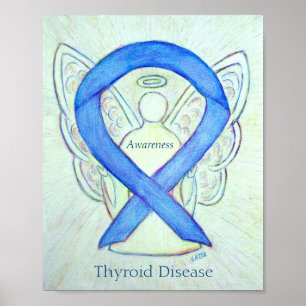 Poster Thyroid Disease Awareness Ribbon Angel Art Prints