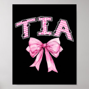 Poster Tia fille d'anniversaire correspondant coquette ar