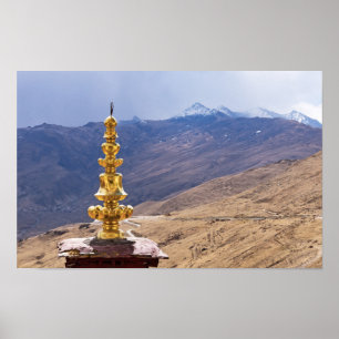 Poster Tibet - Monastère bouddhique de Ganden