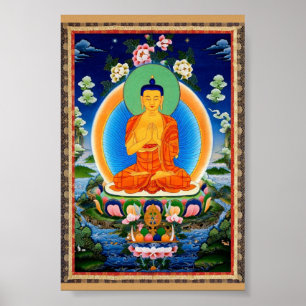 Poster Tibétain Thangka Prabhutaratna Bouddha