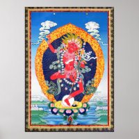 Poster tibétain Thangka Vajravarahi