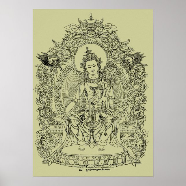 POSTER TIBÉTAN BUDDHA (Devant)