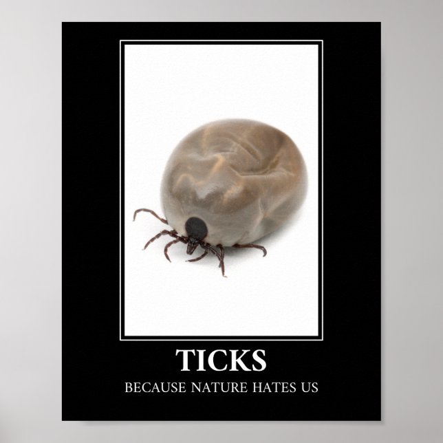 Poster Ticks Parce Que La Nature Nous Hait - Parasite Fun (Devant)