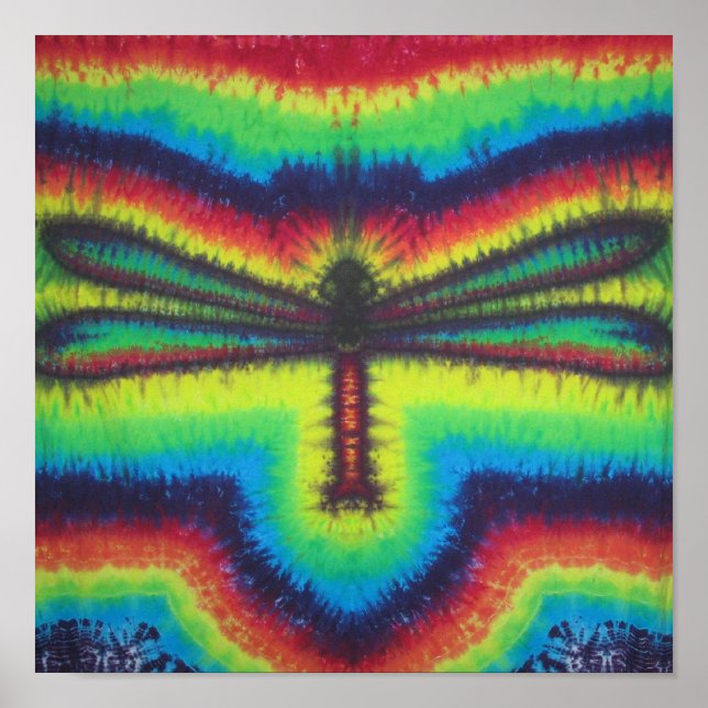 Poster Tie Dye Dragonfly (Devant)