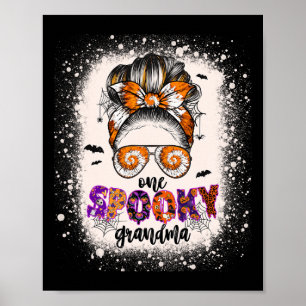 Poster Tie Dye Éffrayant grand-mère Halloween Monster Mes